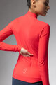 ALÉ Tricou de cilism pentru iarnă cu mânecă lungă - PRAGMA FONDO 3.0 LADY - roșu
