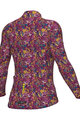ALÉ Tricou de cilism pentru iarnă cu mânecă lungă - PRAGMA FLOWERY LADY - roz/multicolor