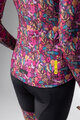 ALÉ Tricou de cilism pentru iarnă cu mânecă lungă - PRAGMA FLOWERY LADY - roz/multicolor