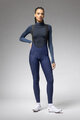 ALÉ Pantaloni de ciclism lungi cu bretele - PRAGMA WINTER - albastru