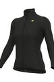 ALÉ Tricou de cilism pentru iarnă cu mânecă lungă - R-EV1 WARM RACE 2.0 LADY - negru