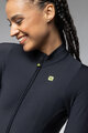 ALÉ Tricou de cilism pentru iarnă cu mânecă lungă - R-EV1 WARM RACE 2.0 LADY - negru