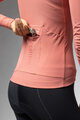 ALÉ Tricou de cilism pentru iarnă cu mânecă lungă - R-EV1 WARM RACE 2.0 LADY - roz