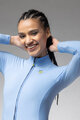 ALÉ Tricou de cilism pentru iarnă cu mânecă lungă - R-EV1 WARM RACE 2.0 LADY - albastru deschis