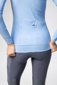 ALÉ Tricou de cilism pentru iarnă cu mânecă lungă - R-EV1 WARM RACE 2.0 LADY - albastru deschis