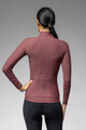ALÉ Tricou de cilism pentru iarnă cu mânecă lungă - R-EV1 WARM RACE 2.0 LADY - maro