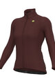 ALÉ Tricou de cilism pentru iarnă cu mânecă lungă - R-EV1 WARM RACE 2.0 LADY - maro