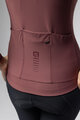 ALÉ Tricou de cilism pentru iarnă cu mânecă lungă - R-EV1 WARM RACE 2.0 LADY - maro