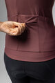 ALÉ Tricou de cilism pentru iarnă cu mânecă lungă - R-EV1 WARM RACE 2.0 LADY - maro