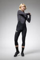 ALÉ Pantaloni de ciclism 3/4 cu bretele - PRAGMA WINTER - negru