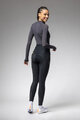 ALÉ Pantaloni de ciclism lungi fără bretele - PRAGMA WINTER - negru