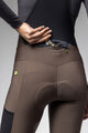 ALÉ Pantaloni de ciclism lungi cu bretele - STONES CARGO 2.0 - maro