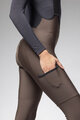 ALÉ Pantaloni de ciclism lungi cu bretele - STONES CARGO 2.0 - maro