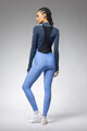 ALÉ Pantaloni de ciclism lungi cu bretele - KLIMATIK K-ATMO 3.0 - albastru deschis