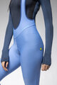 ALÉ Pantaloni de ciclism lungi cu bretele - KLIMATIK K-ATMO 3.0 - albastru deschis