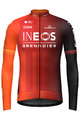 GOBIK Tricou de cilism pentru iarnă cu mânecă lungă - HYDER INEOS GRENADIERS 2024 - roșu/portocaliu