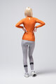 GOBIK Tricou de cilism pentru iarnă cu mânecă lungă - PACER SOLID 2.0 - portocaliu