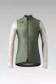 GOBIK Jachetă rezistentă la vânt de ciclism - SKIMO PRO WOMEN - fildeş/verde