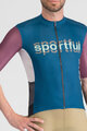 SPORTFUL Tricou de ciclism cu mânecă scurtă - SUPERGIARA LOGO - albastru/bordo