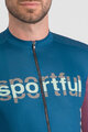 SPORTFUL Tricou de ciclism cu mânecă scurtă - SUPERGIARA LOGO - albastru/bordo