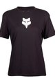 FOX Tricou de ciclism cu mânecă scurtă - W FOX HEAD - negru