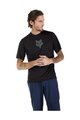 FOX Tricou de ciclism cu mânecă scurtă - RANGER HEAD - negru