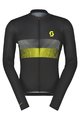 SCOTT Tricou de ciclism cu mânecă lungă de vară - RC TEAM 10 - negru/galben