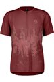 SCOTT Tricou de ciclism cu mânecă scurtă - TRAIL FLOW ZIP W - roșu