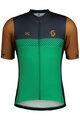 SCOTT Tricou de ciclism cu mânecă scurtă - RC TEAM - verde/albastru/maro