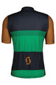 SCOTT Tricou de ciclism cu mânecă scurtă - RC TEAM - verde/albastru/maro