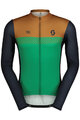 SCOTT Tricou de ciclism cu mânecă lungă de vară - RC TEAM - verde/albastru/maro