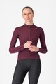 CASTELLI Tricou de cilism pentru iarnă cu mânecă lungă - ESPRESSO THERMAL W LS - roșu