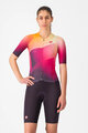 CASTELLI Salopetă de ciclism - FREE SANREMO 3 - roz/bordo