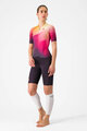 CASTELLI Salopetă de ciclism - FREE SANREMO 3 - roz/bordo