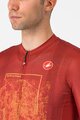 CASTELLI Tricou de ciclism cu mânecă scurtă - GIRO107 ROMA - roșu