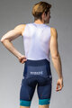 ALÉ Pantaloni scurți de ciclism cu bretele - BAHRAIN VICTORIOUS 2024 - albastru/alb