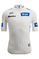 SANTINI Tricou de ciclism cu mânecă scurtă - TOUR DE FRANCE - WHITE JERSEY - alb