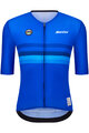 SANTINI Tricou de ciclism cu mânecă scurtă - UCI WORLD CHAMPION ITALY - albastru