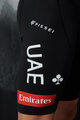 PISSEI Pantaloni scurți de ciclism cu bretele - UAE TEAM EMIRATES XRG 2025 - alb/negru