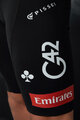 PISSEI Pantaloni scurți de ciclism cu bretele - UAE TEAM EMIRATES XRG 2025 - alb/negru