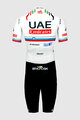 PISSEI Salopetă de ciclism - UAE TEAM EMIRATES 2024 SLOVENIA CHAMPION - alb/negru