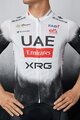 PISSEI Tricou de ciclism cu mânecă scurtă - UAE TEAM EMIRATES 2025 REPLICA - alb/negru