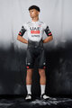 PISSEI Tricou de ciclism cu mânecă scurtă - UAE TEAM EMIRATES 2025 REPLICA - alb/negru
