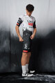 PISSEI Tricou de ciclism cu mânecă scurtă - UAE TEAM EMIRATES 2025 REPLICA - alb/negru