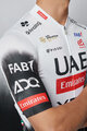 PISSEI Tricou de ciclism cu mânecă scurtă - UAE TEAM EMIRATES 2025 REPLICA - alb/negru