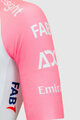 PISSEI Tricou de ciclism cu mânecă scurtă - UAE TEAM EMIRATES REPLICA GIRO D'ITALIA 2024 - alb/roz