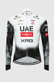 PISSEI Tricou de cilism pentru iarnă cu mânecă lungă - UAE TEAM EMIRATES - XRG 2025 REPLICA - alb/negru