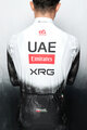 PISSEI Tricou de cilism pentru iarnă cu mânecă lungă - UAE TEAM EMIRATES - XRG 2025 REPLICA - alb/negru