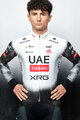 PISSEI Tricou de cilism pentru iarnă cu mânecă lungă - UAE TEAM EMIRATES - XRG 2025 REPLICA - alb/negru