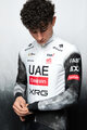 PISSEI Tricou de cilism pentru iarnă cu mânecă lungă - UAE TEAM EMIRATES - XRG 2025 REPLICA - alb/negru